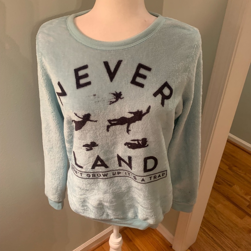 Disney Neverland Soft Blue Fleece, size L
